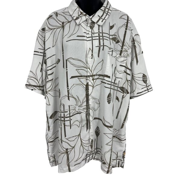 Quiksilver Waterman Collection Mens Comfort Fit Button-Up Shirt XXL Rayon - Picture 1 of 9
